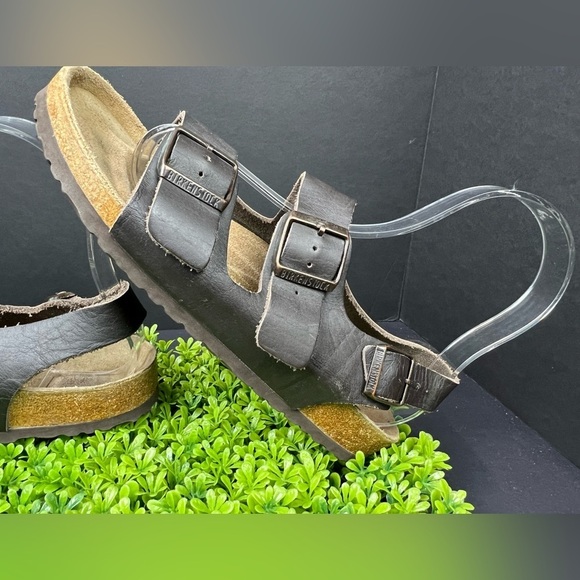 Birkenstocks leather Brown Double Strap Sandals size 42 M (regular-wide) unisex - Picture 11 of 13